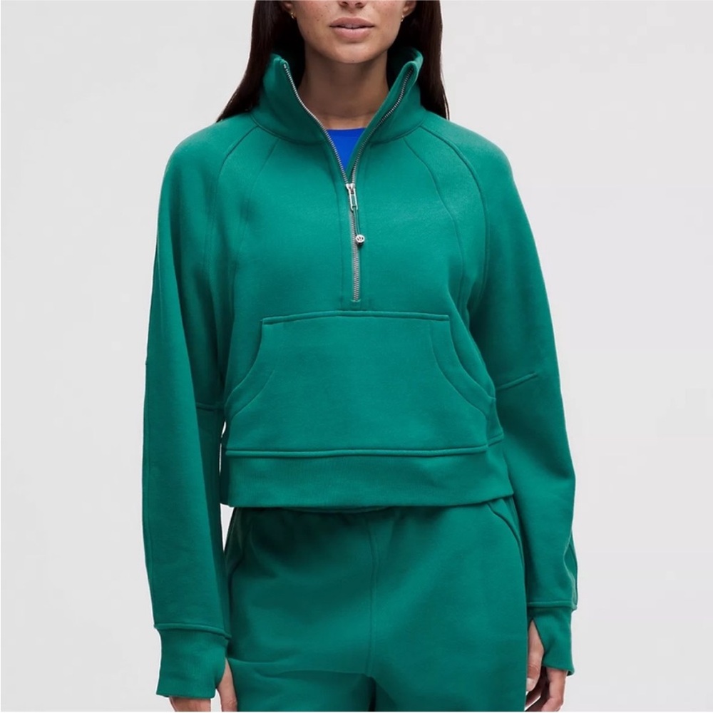 Lululemon Scuba Oversized Funnel Neck Half Zip - Teal Lagoon